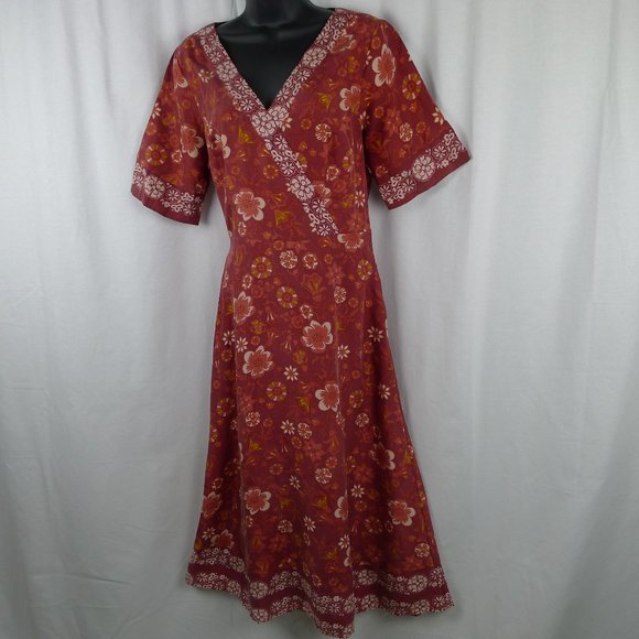Isabella Bird Silk Fit And Flare Dress Size 8P - Picture 1 of 9